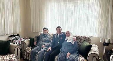 Yaşlılar Haftası'nda Jandarma, Şehit ailesini ziyaret etti