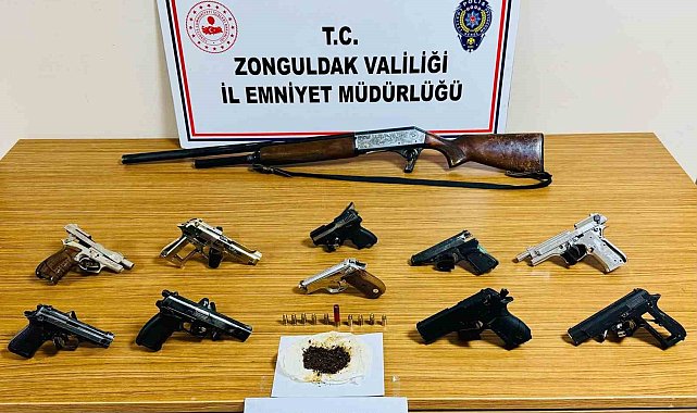 Zonguldak'ta kaçak silah operasyonunda adeta cephanelik bulundu: 1 tutuklu
