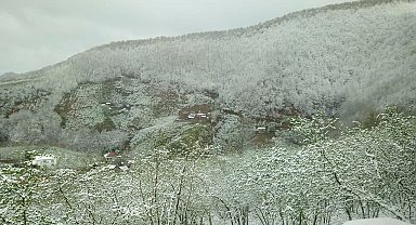 Zonguldak'ta yüksek kesimlerde kar yağışı etkili oldu