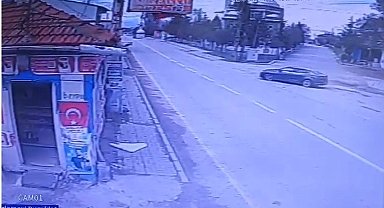 20 yaşındaki motosiklet sürücüsünün öldüğü kaza güvenlik kamerasında