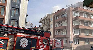 4 katlı binada korkutan yangın