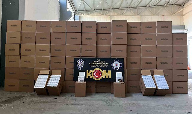 Adana'da 5 milyon TL değerinde kaçak makaron ele geçirildi