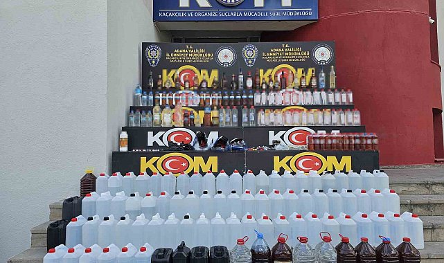 Adana'da 660 litre sahte içki ele geçirildi: 9 gözaltı