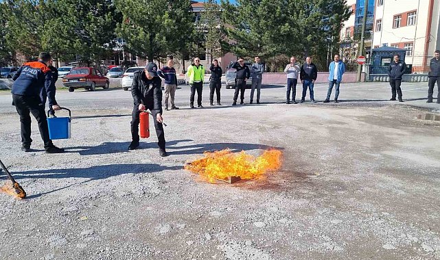 AFAD'dan polis ekiplerine yangın eğitimi
