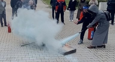 AFAD'tan kurum personellerine uygulamalı yangın eğitimi