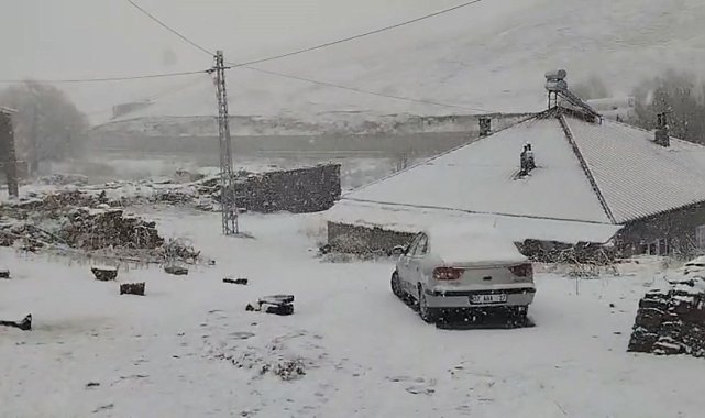 Ahlat'ta nisan ayında kar sürprizi