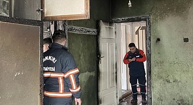 Alevlere teslim olan ev kullanılamaz hale geldi