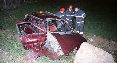 Alkollü olarak trafiğe çıktı, şarampole yuvarlandı