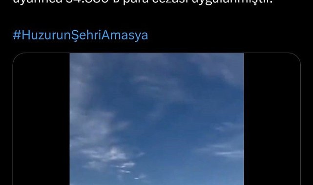 Amasya'da havalimanı yolunda drift atan sürücüye 34 bin 880 TL para cezası