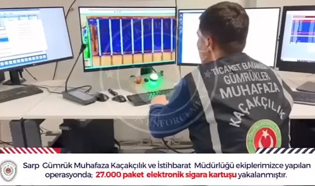 Artvin'de 4.5 milyon TL değerinde kaçak elektronik sigara kartuşu ele geçirildi