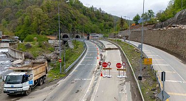Artvin'de tünel bakım için kapandı, Cankurtaran eski günlerine döndü