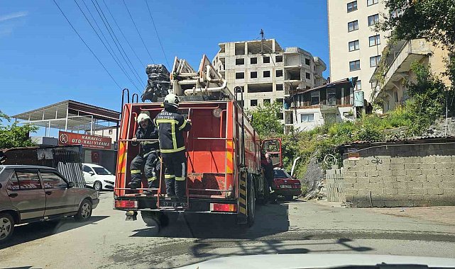 Aspiratörden çıkan yangın paniğe neden oldu