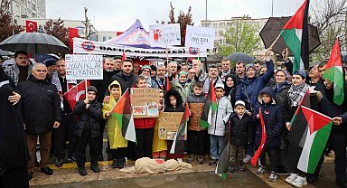 Bafra'da Gazze için miting