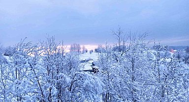 Bahar ayında yağan kar kartpostallık görüntüler oluşturdu