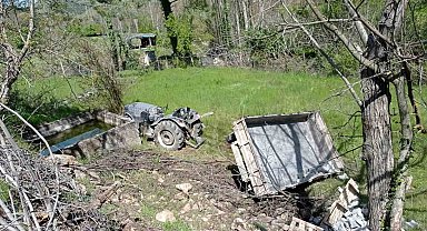 Balıkesir'de traktör devrildi, 1 kişi yaralandı