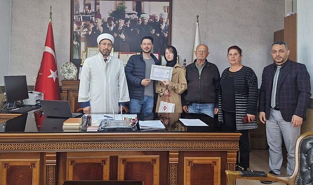 Bandırma'da Rus Vatandaşı Erina, müslüman oldu