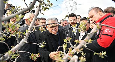 Başkan Büyükkılıç, zirai dondan etkilenen üreticileri yalnız bırakmadı