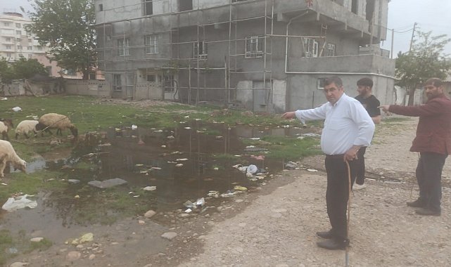 Batman'da çöken kanalizasyon hattı lağım sularını sokağa taşıdı