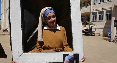 Batman'da öğrenciler atıklardan 'Yürüyen Tablolar' yaptı