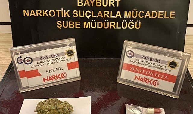 Bayburt'ta 4 şüpheliye uyuşturucu kullanmaktan işlem yapıldı