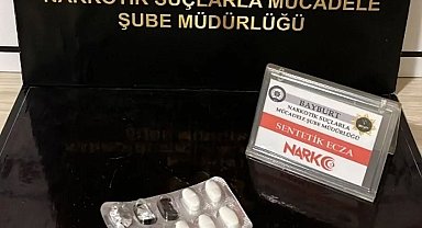 Bayburt'ta bir miktar sentetik hap ele geçirildi