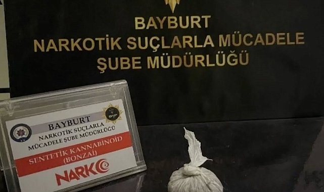 Bayburt'ta bir şahsa uyuşturucu madde kullanmaktan işlem yapıldı