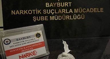 Bayburt'ta bir şahsa uyuşturucu madde kullanmaktan işlem yapıldı