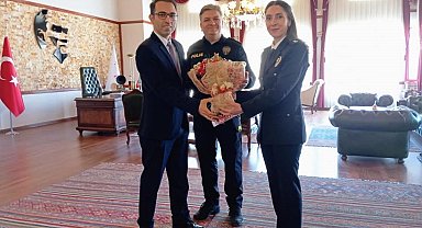 Beypazarı İlçe Emniyet Müdürü, Beypazarı Kaymakamı'nı ziyaret etti