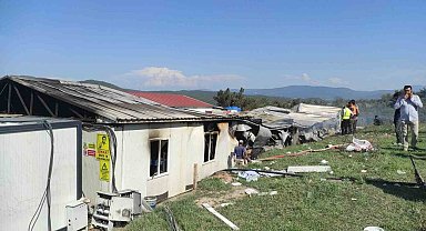 Bilecik'te işçilerin kaldığı konteynerde yangın