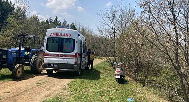 Bilecik'te motosikletin devrilmesi sonucu meydana gelen trafik kazasında 2 kişi yaralandı