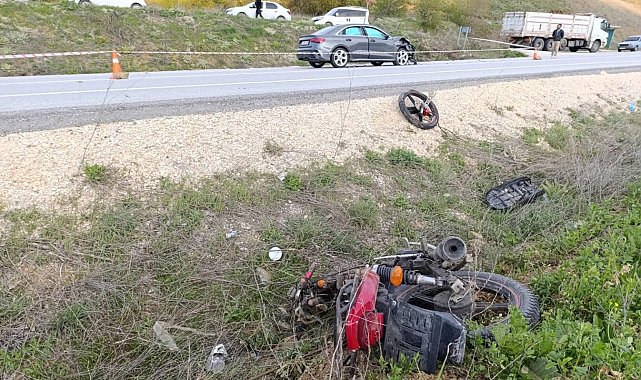 Bilecik'te yaşanan feci kazada motosiklet sürücüsü hayatını kaybetti