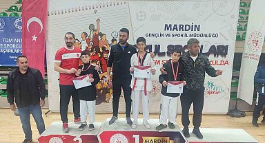 Bitlisli sporcular Mardin'de dereceye girdi