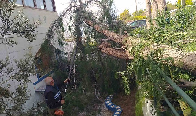 Bodrum'da fırtına ve sağanak etkili oluyor
