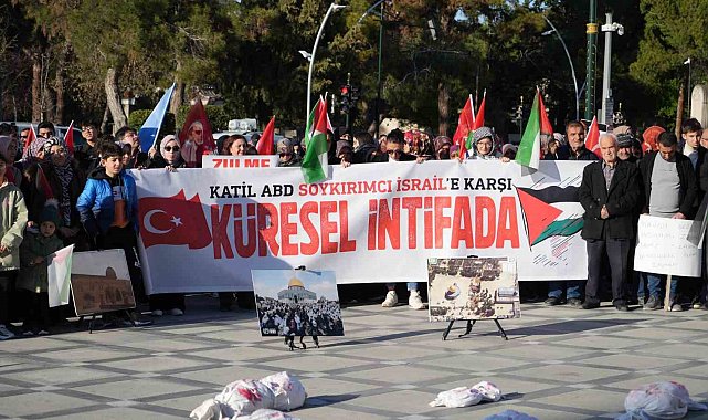 Burdur'da İsrail'in Gazze saldırıları protesto edildi