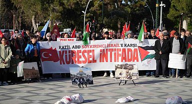 Burdur'da İsrail'in Gazze saldırıları protesto edildi