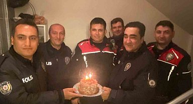 Burdur'da "kavga" ihbarına giden polis ekiplerine tatlı sürpriz