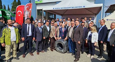 Bursa'da çiftçiye ücretsiz sulama borusu dağıtıldı