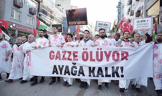 Bursa'da Filistin'e destek yürüyüşü
