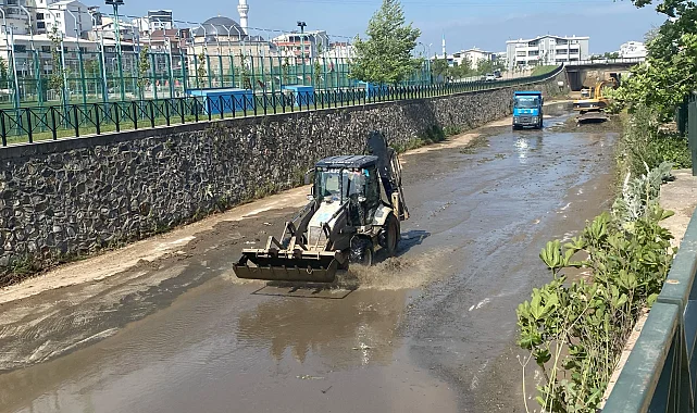 Bursa'da Mandıras Deresi'nde yaz temizliği