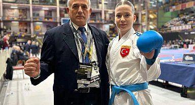 Bursalı karateci Nisanur Çakır'dan gümüş madalya