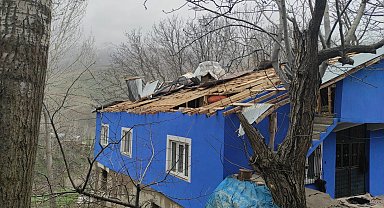 Çatak'ta fırtına hasara neden oldu