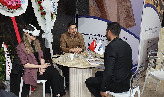 Cemar Mermer ve Traverten, 30. Marble İzmir Fuarı'nda yenilikçi tanıtım teknolojileriyle dikkat çekti