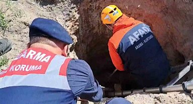 Çobanlar ihbar etti, kuyudaki porsuk kurtarıldı