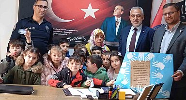 Çorum'da miniklerden polis haftası ziyareti