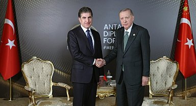 Cumhurbaşkanı Erdoğan, IKYB Başkanı Barzani'yi kabul etti