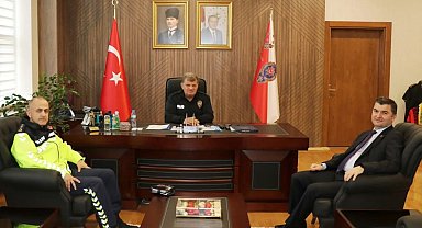 Daire Başkanı Tolga Çemrek, Müdür Uzman ile bir araya geldi