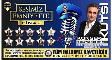 Denizli Emniyet Müdürlüğünün ses yarışmasında final heyecanı