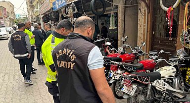 Dörtyol'da motosiklet tamircileri denetlendi