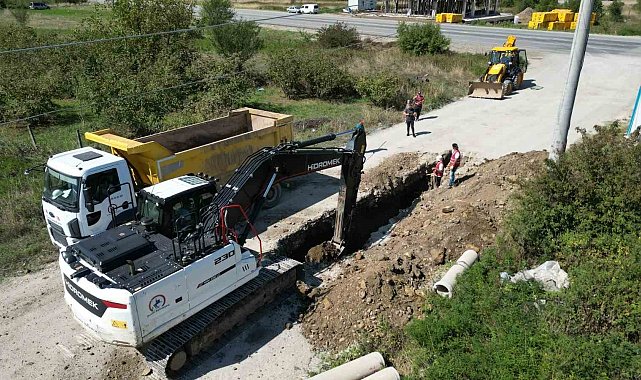 Düzce'de 4 bin 379 metre kanalizasyon hattı çekildi