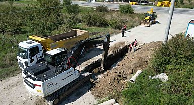 Düzce'de 4 bin 379 metre kanalizasyon hattı çekildi